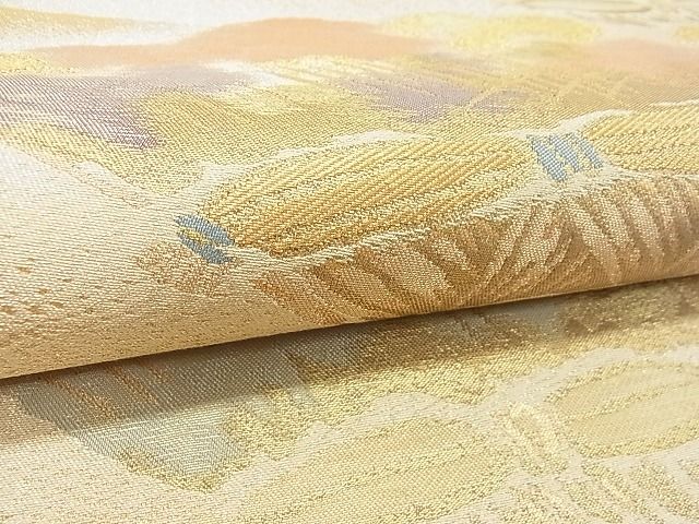 平和屋着物■六通柄袋帯 遠山垣 金糸 逸品 ox5836