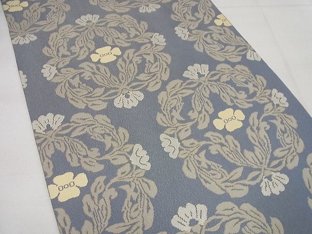 平和屋本店■最高級 人間国宝 北村武資 六通柄袋帯 経錦 蔓花華紋 金糸 共箱付き 逸品4s556