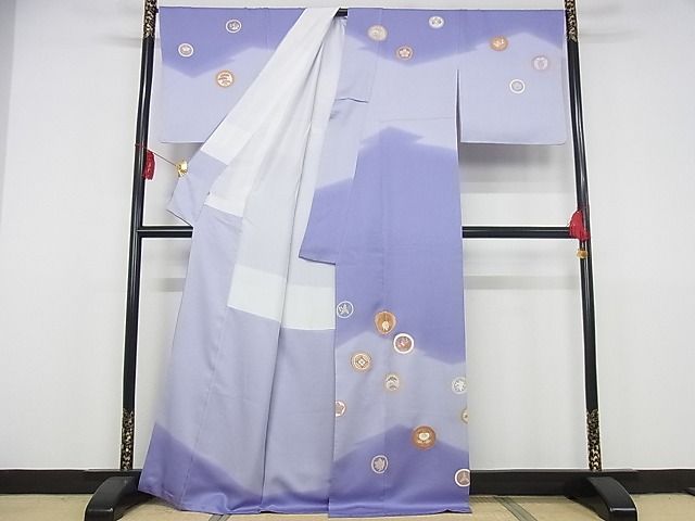 平和屋本店●極上 創業460年・千總 訪問着 駒刺繍 花蝶丸文 金彩 正絹 逸品 未使用 KAAA0443kk4