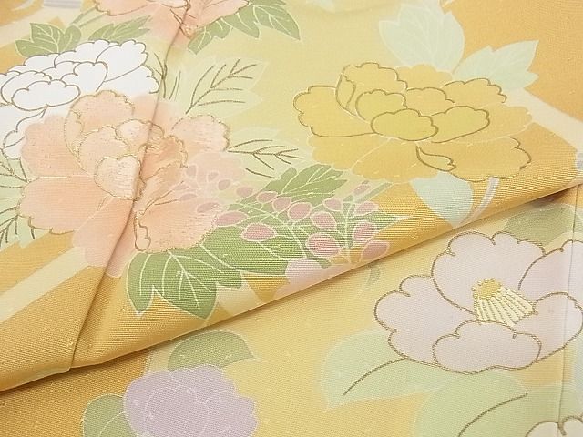 平和屋本店●極上 創業460年・千總 訪問着 刺繍 桧垣花文 金彩 松坂屋扱い 正絹 逸品 KAAA0457kk4