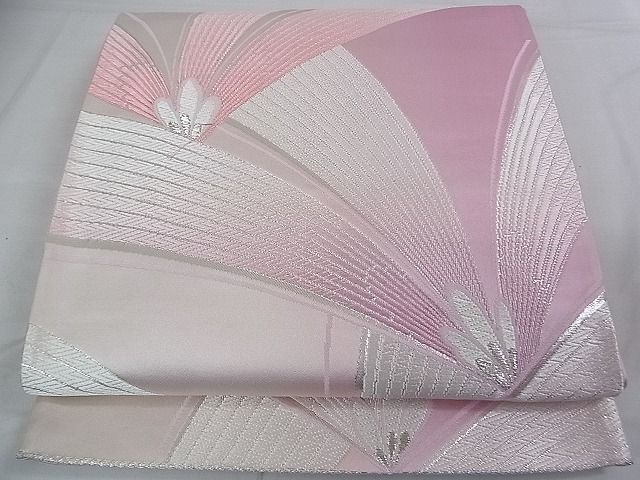 平和屋着物■西陣 六通柄袋帯 松葉文 銀糸 証紙付き 逸品 DAAB0063ud