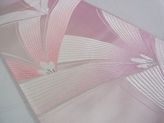 平和屋着物■西陣 六通柄袋帯 松葉文 銀糸 証紙付き 逸品 DAAB0063ud