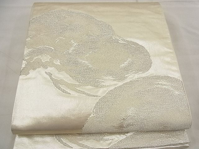 平和屋着物■六通柄袋帯 綴れ 松 銀糸 逸品 n-ea1886