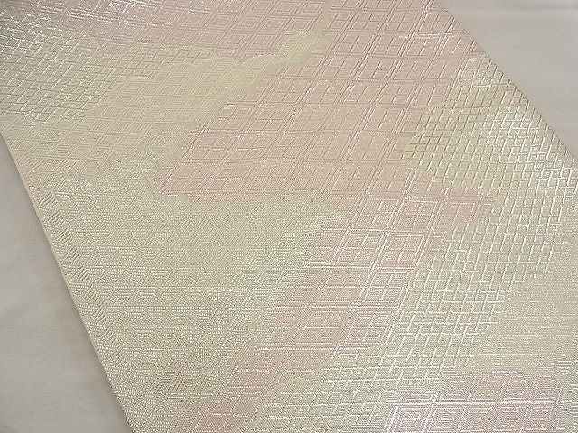 平和屋着物■佐賀錦 全通柄袋帯 雲取り亀甲文 銀糸 逸品 n-ea1903