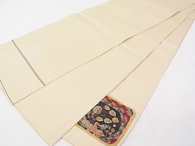 平和屋着物■太鼓柄袋帯 石摺唐糸 人物洋花文 逸品 DAAA2231mz