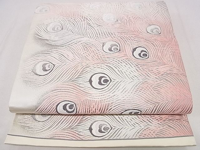 平和屋着物■六通柄袋帯 唐織 孔雀羽文 逸品 DAAA6081ya