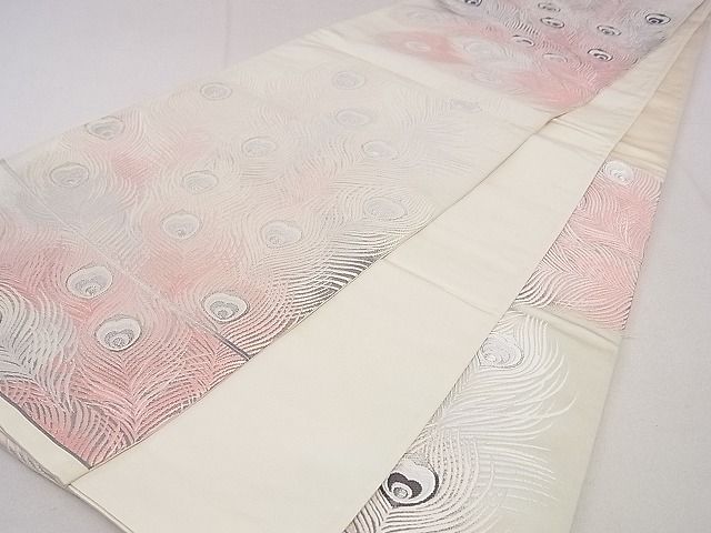 平和屋着物■六通柄袋帯 唐織 孔雀羽文 逸品 DAAA6081ya