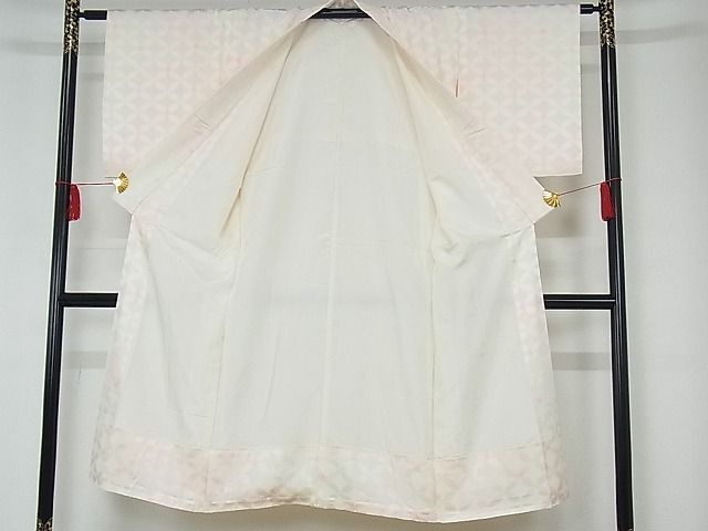 平和屋着物■長襦袢 袷 七宝花地紋 暈し染め 正絹 逸品 AAAD7092Acs