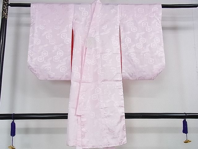 平和屋本店■極上 子供 七五三 女の子 3歳 祝着・襦袢・帯・小物セット 刺繍 花毬文 金糸 逸品 DZAA0093kh4