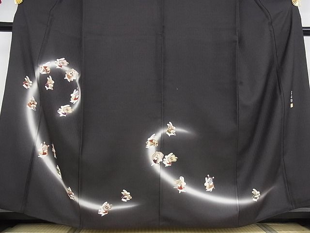 平和屋本店●極上 西陣 輝洸 安次郎 訪問着 宝尽くし 兎 暈し染め 金彩 正絹 逸品 KAAA0580kk4