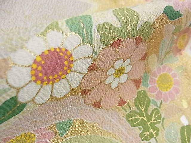 平和屋着物●京友禅の第一人者 松井青々 訪問着 吉祥花文 金彩 逸品 DAAC1006eee