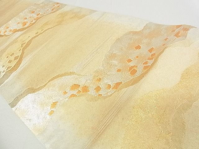 平和屋着物◎六通柄袋帯 霞箔散らし文 金糸 引箔 逸品 DAAA3457rt