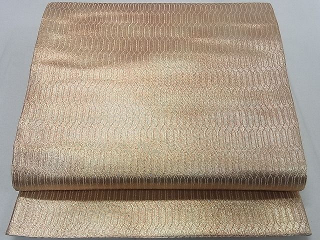 平和屋着物◎六通柄袋帯 変わり格子 金糸 逸品 DAAA0716ea