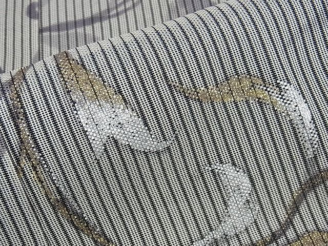 平和屋本店▽極上 訪問着 無双仕立て 紗袷 紗×縦絽 唐草文 正絹 逸品 KAAA0692kk4