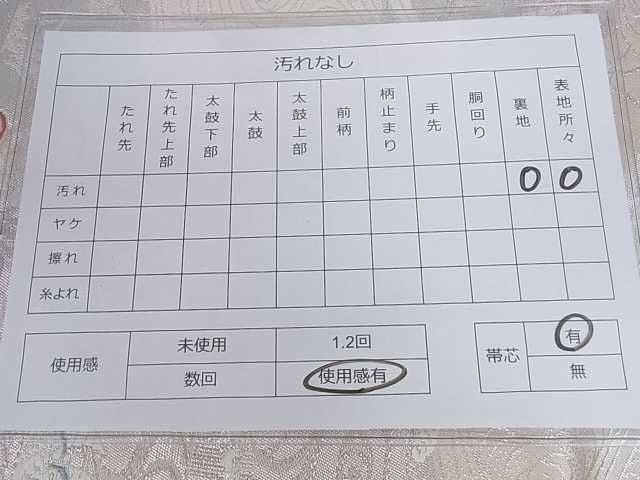 平和屋着物◎六通柄袋帯 流水鴛鴦花文 銀糸 逸品 DAAA4894ar