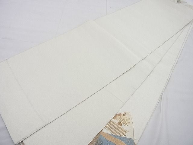 平和屋着物◎太鼓柄袋帯 綴れ 東海道五拾三次 金彩 逸品 BAAC4188ac
