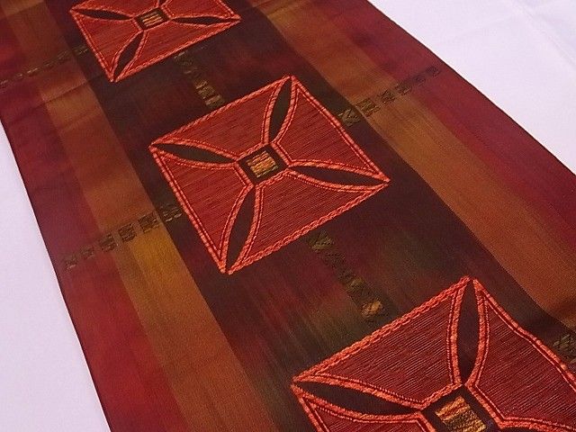 平和屋着物◎六通柄袋帯 色紙花文 逸品 ZAAB0102rv