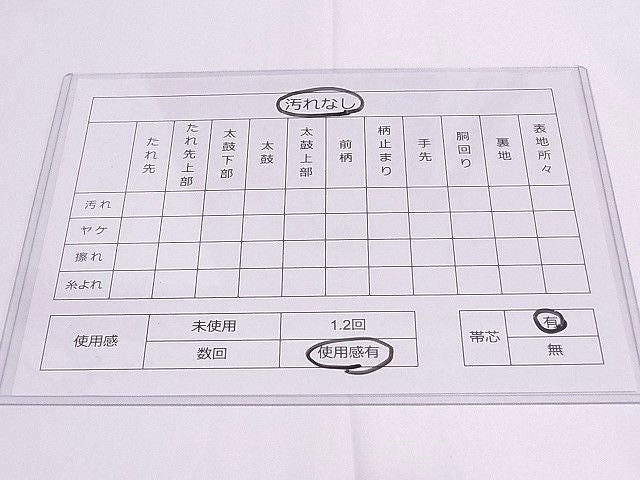 平和屋着物◎六通柄袋帯 古吟 色紙重ね花鳥文 逸品 ZAAB0107rv