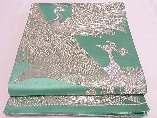 鳳凰　変わり帯 平和屋着物◎六通柄袋帯 鳳凰 銀糸 逸品 ZAAB0105rv