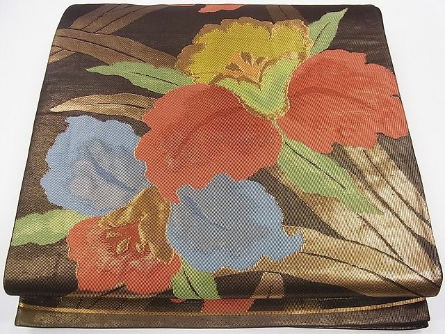 平和屋着物◎六通柄袋帯 カトレア 金糸 逸品 CAAC5032eg