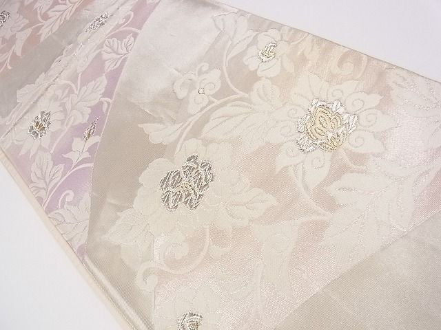 平和屋着物◎西陣 六通柄袋帯 花唐草文 金銀糸 逸品 CAAC5053eg