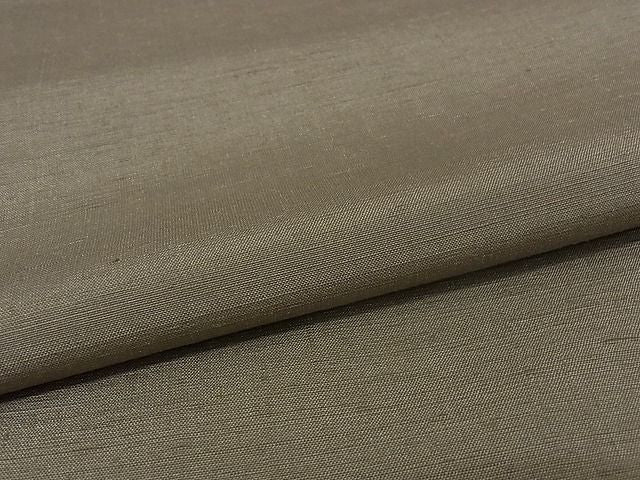 平和屋本店●極上 男性 紬 アンサンブル 兵児帯セット 着物:生壁色 羽織:焦茶 兵児帯:虫襖 正絹 逸品 KAAA0871kk4