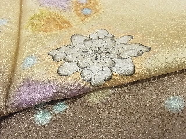 平和屋本店■極上 久保田一竹 幻の辻が花 色留訪問着 暈し染め 金通し地 正絹 逸品 KAAA0880kk4