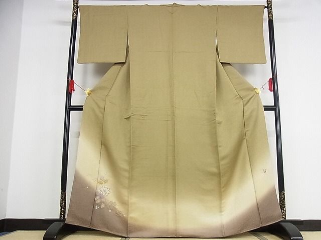 平和屋本店■極上 久保田一竹 幻の辻が花 色留訪問着 暈し染め 金通し地 正絹 逸品 KAAA0880kk4