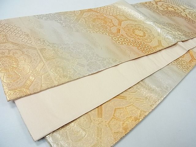 平和屋着物◎六通柄袋帯 道長吉祥花文 金糸 逸品 CAAB1360in
