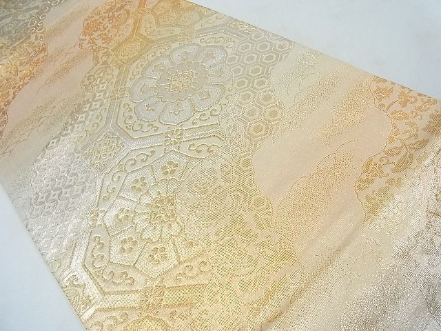平和屋着物◎六通柄袋帯 道長吉祥花文 金糸 逸品 CAAB1360in