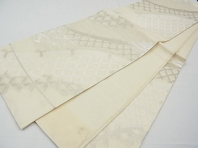 平和屋着物■夏物 六通柄袋帯 籬文 銀糸 逸品 CAAB4147tx