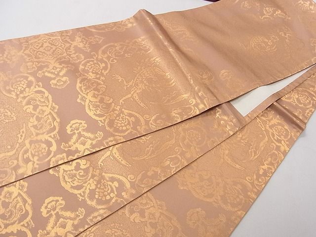 平和屋着物◎織物一筋名門 織悦 全通柄袋帯 正倉院花唐草文 逸品 CAAB5833yk