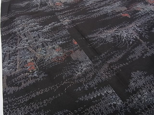 平和屋着物■上質な紬 人物風景文 逸品 CAAB3585gh