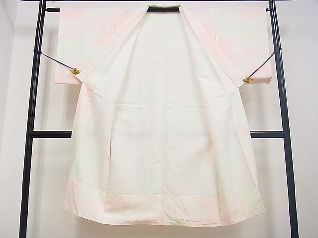 平和屋着物■上質な長襦袢 袷 雲取り文 逸品 DAAC3359mz