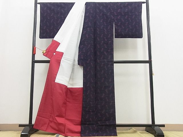 平和屋着物■上質な紬 亀甲繋ぎ 逸品 BAAD8355hj