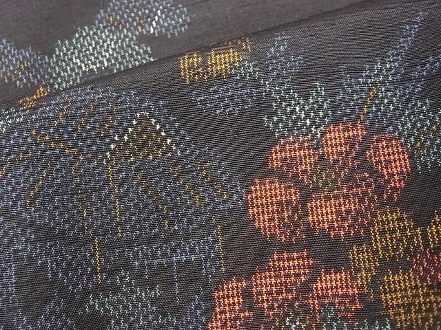平和屋着物■上質な紬 御所解花文 逸品 BAAD4279xi