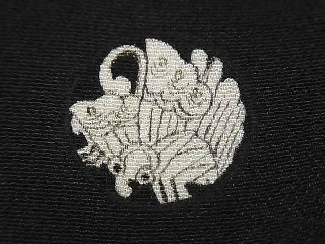 平和屋着物■豪華黒留袖 駒刺繍 吉祥草花丸文 金彩 逸品 CAAC9794ze