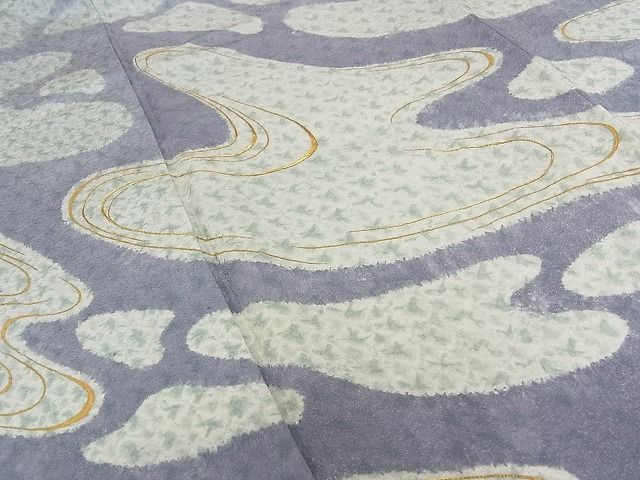 平和屋本店●極上 染色作家 小倉淳史 訪問着 刺繍 霞文 金糸 逸品 未使用 CZAA0009s4