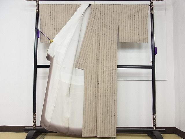平和屋本店●極上 染司よしおか 五代目 吉岡幸雄 紬 間道 高島屋扱い 逸品 未使用 CZAA0035s4