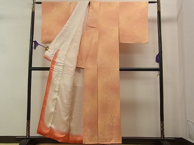 平和屋着物■上質な紬 舞花文 地紋起こし 暈し染め 逸品 CAAD2772vf
