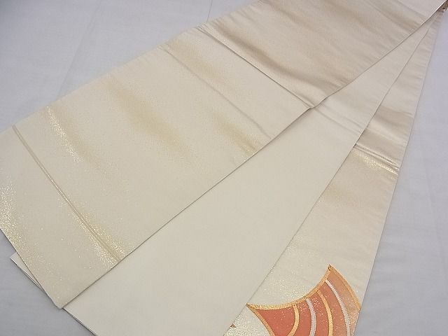 平和屋着物◎太鼓柄袋帯 駒刺繍 青海波 金糸 逸品 BAAE1115du