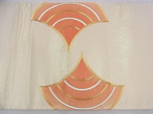 平和屋着物◎太鼓柄袋帯 駒刺繍 青海波 金糸 逸品 BAAE1115du