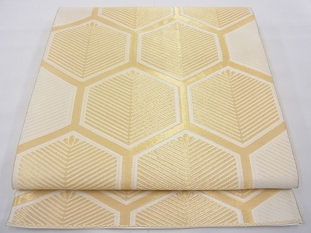 平和屋着物◎西陣 六通柄袋帯 亀甲文様 金糸 逸品 BAAE0412ac