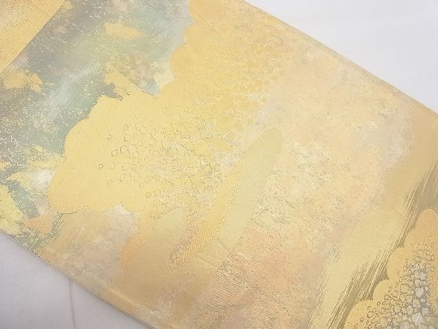 平和屋着物◎六通柄袋帯 雲取り箔散らし文様 金糸 逸品 BAAD7748ac