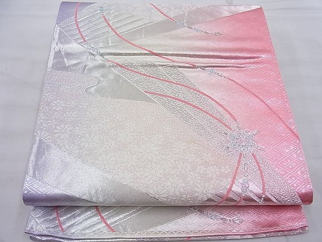 平和屋着物◎六通柄袋帯 唐織 吉祥花文 金銀糸 逸品 BAAE2606ea