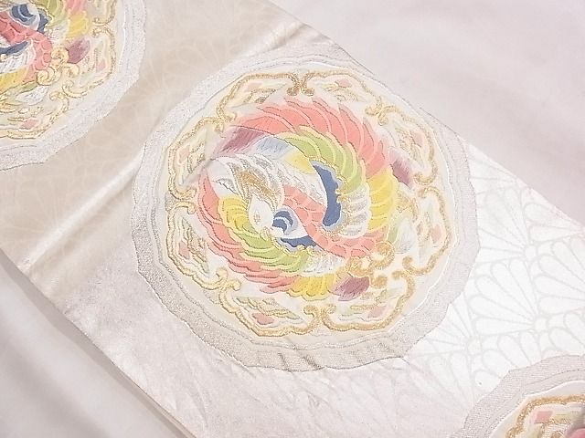 平和屋着物◎六通柄袋帯 唐織 鳳凰 金銀糸 逸品 BAAE1261ns