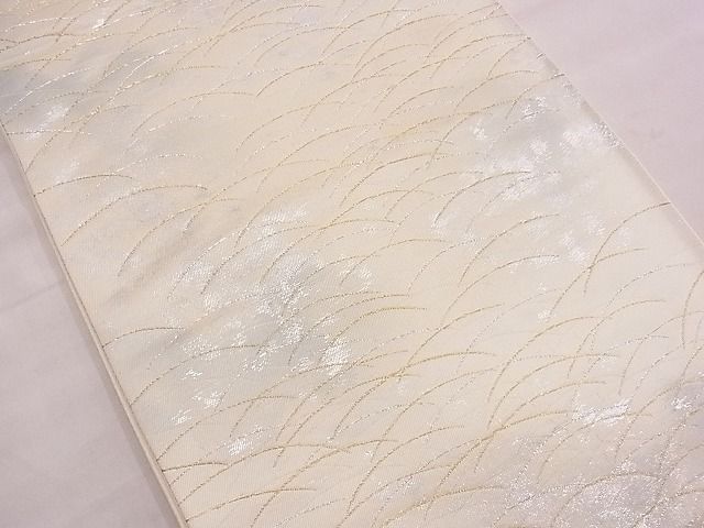 平和屋着物◎六通柄袋帯 芝草文様 金銀糸 逸品 BAAE1279ns