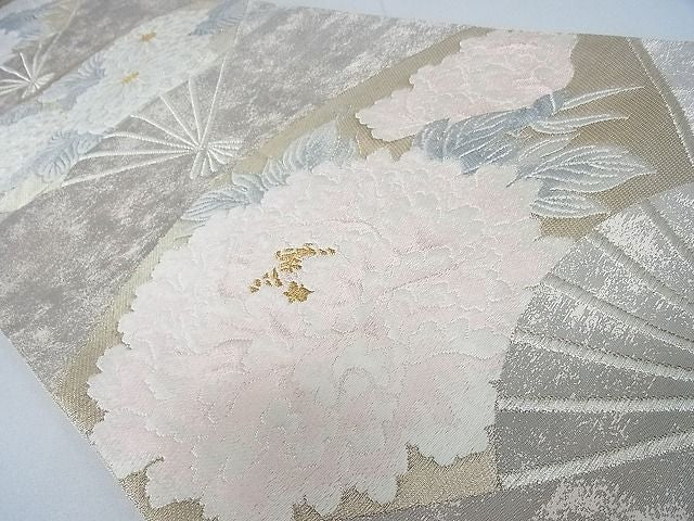 平和屋着物◎六通柄袋帯 唐織 舞扇花文 金銀糸 逸品 DAAD4117we