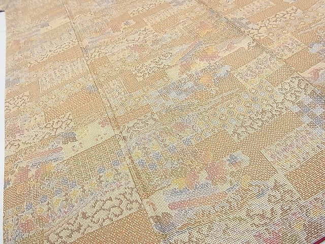 平和屋着物■上質な紬 吉祥花文 逸品 DAAC6604fe