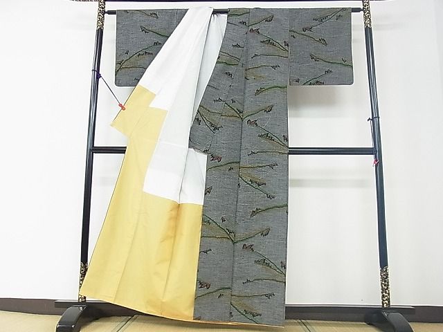 平和屋着物■上質な紬 風景文 逸品 DAAC3508mz